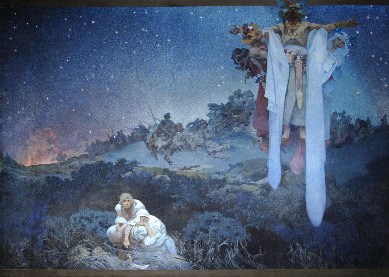 Słowianie w swojej Pierwotnej Ojczyźnie, 1911 autorstwa Alphonse Mucha
