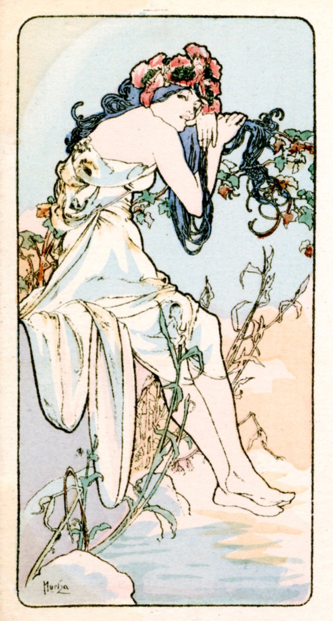 „Lato”, 1900 autorstwa Alphonse Mucha