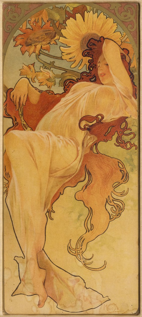 Lato z serialu Les Saisons, ok. 1900. 1900. autorstwa Alphonse Mucha