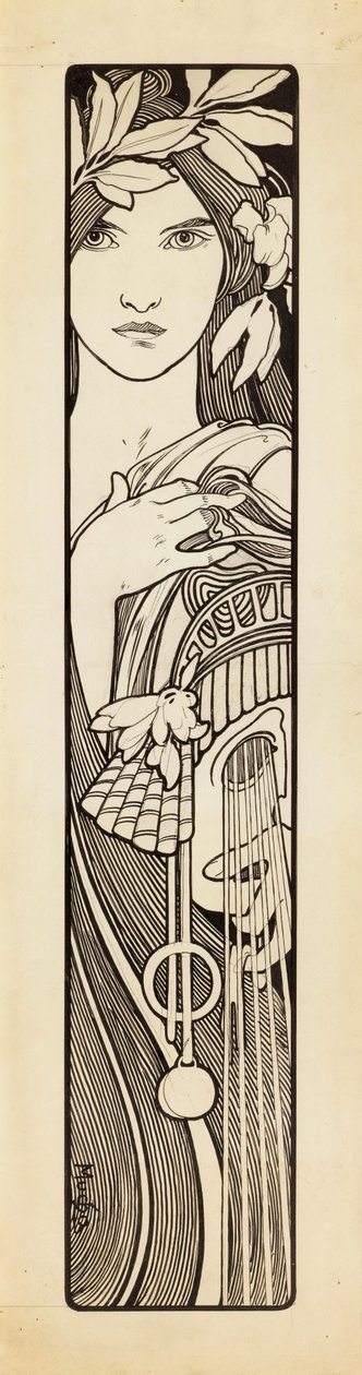 Thalia, muza komedii, 1897. autorstwa Alphonse Mucha