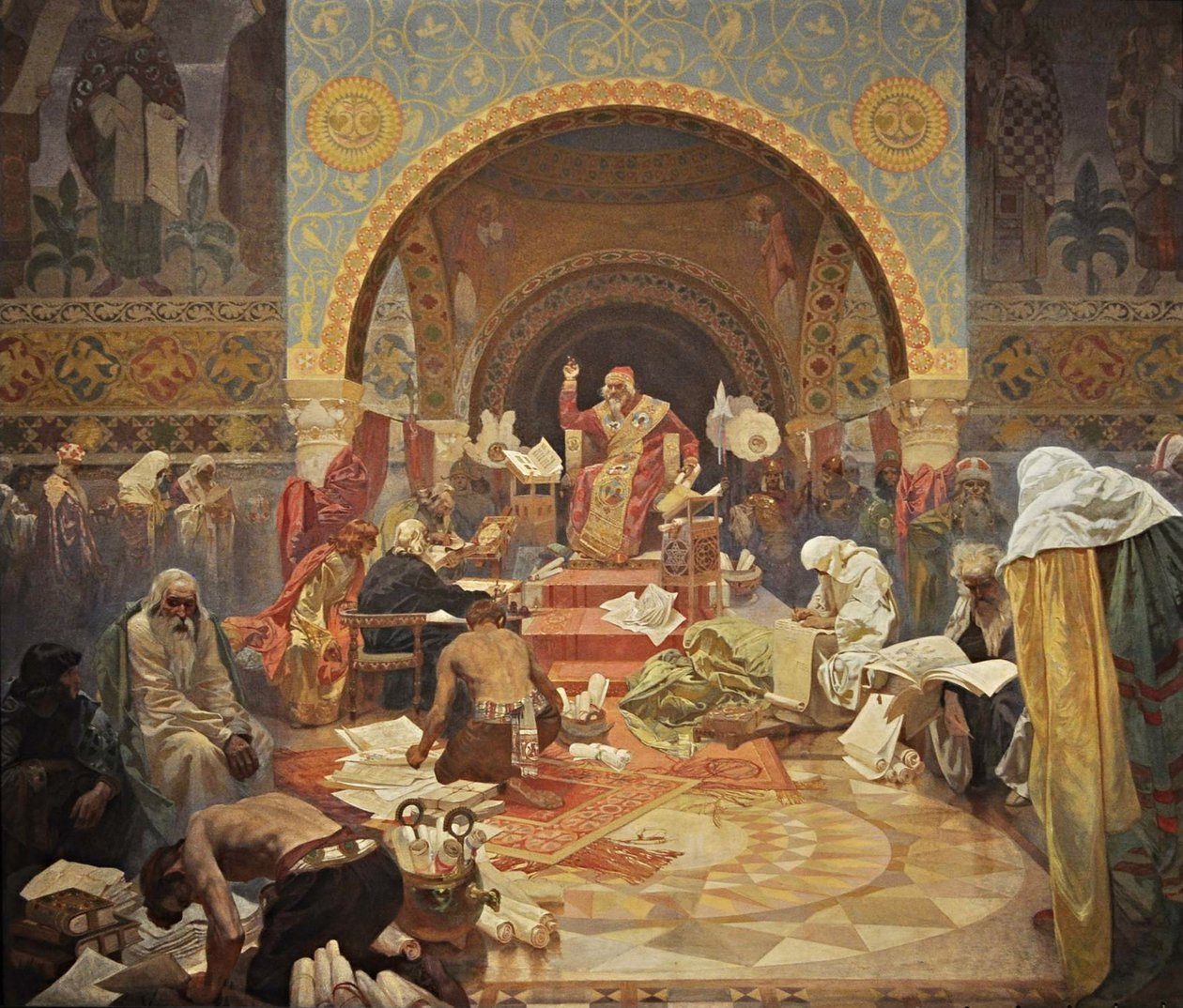 Bułgarski car Symeon Cykl Epopeja słowiańska autorstwa Alphonse Mucha