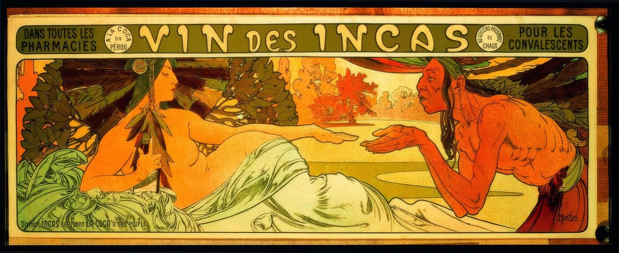 Wino Inków (..) dla rekonwalescentów autorstwa Alphonse Mucha