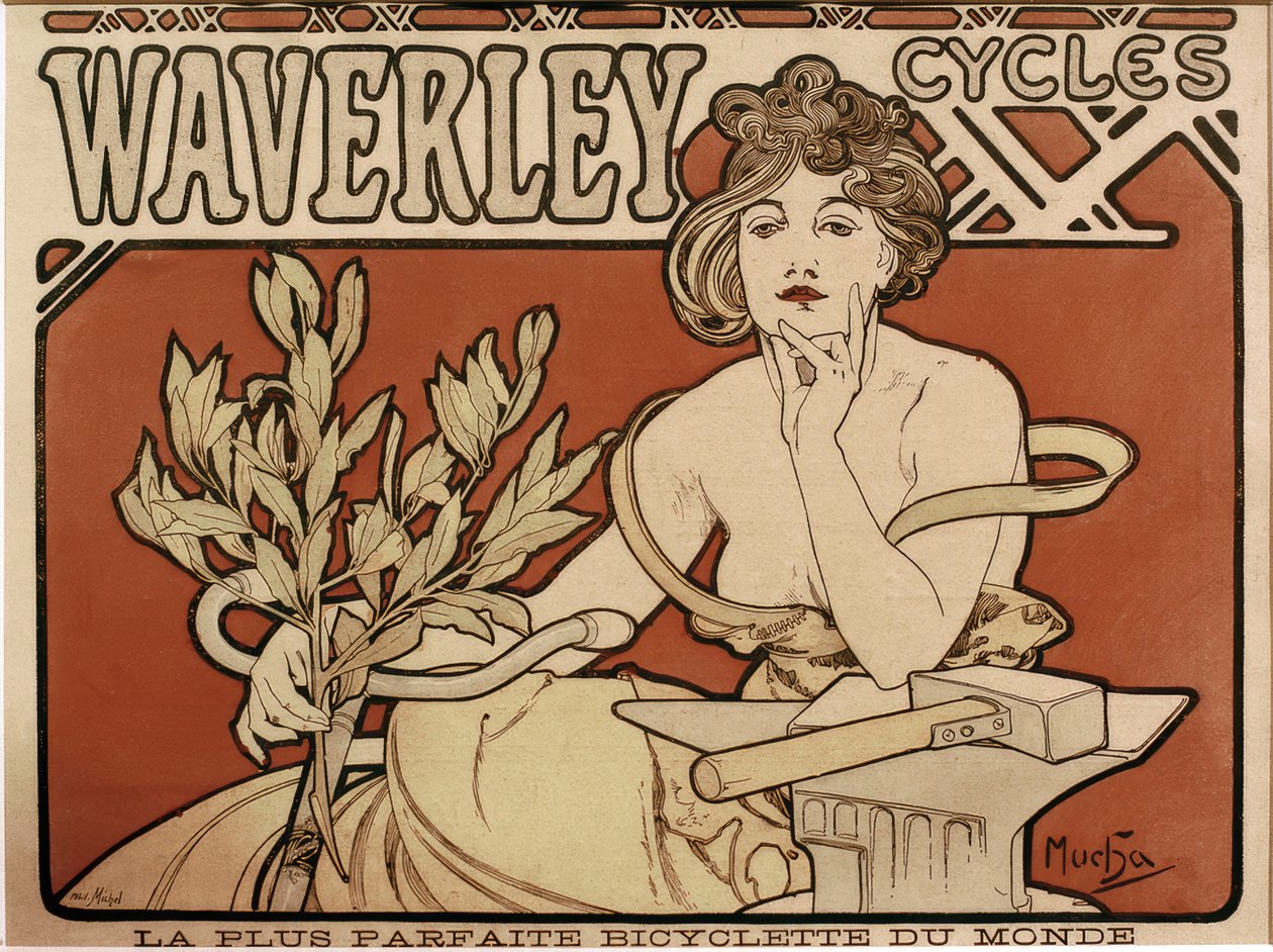 Cykle Waverley autorstwa Alphonse Mucha