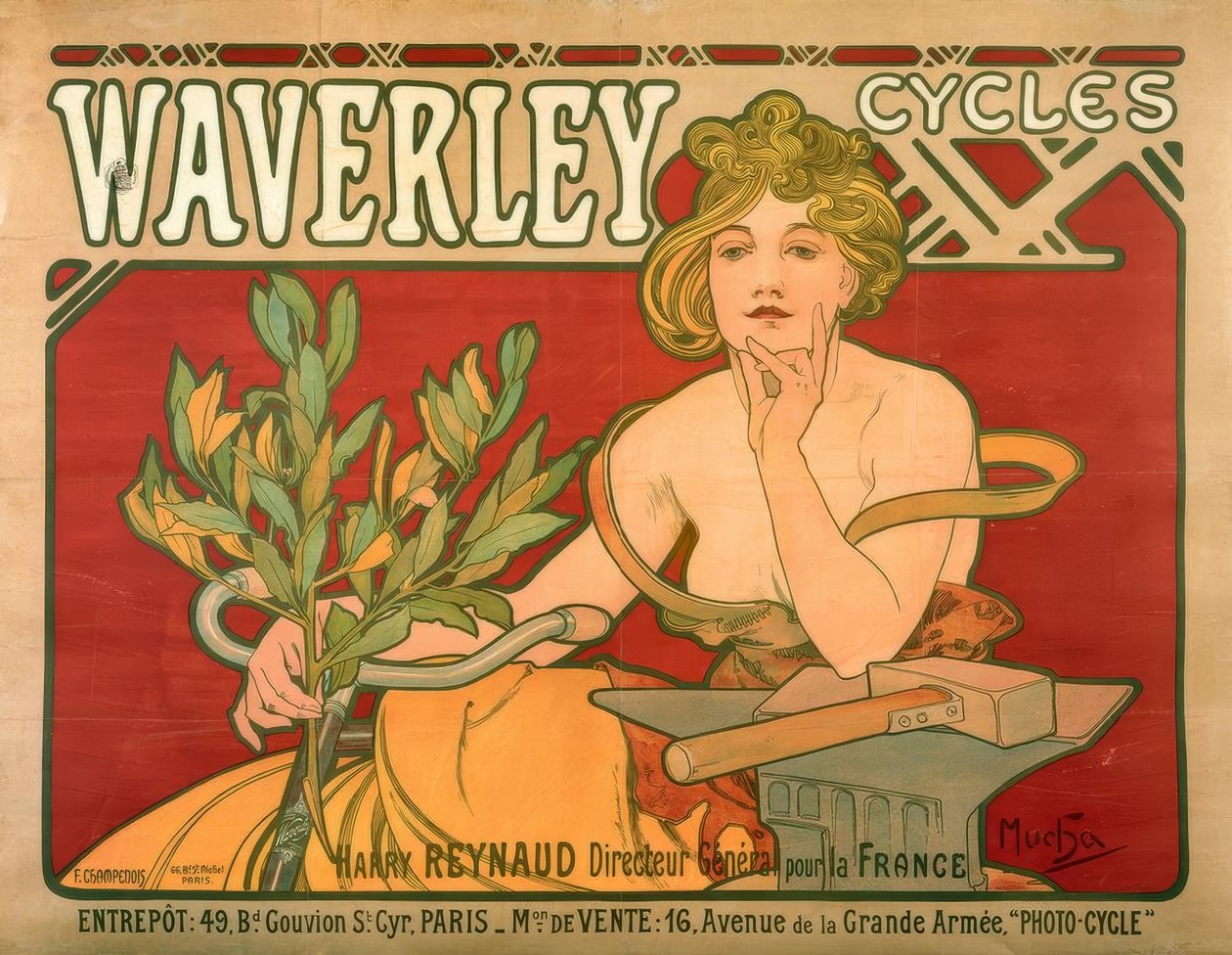 Cykle Waverley autorstwa Alphonse Mucha