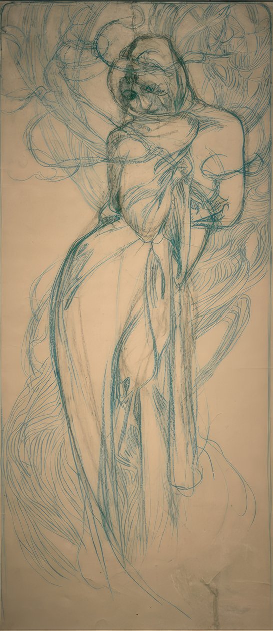 Zima autorstwa Alphonse Mucha