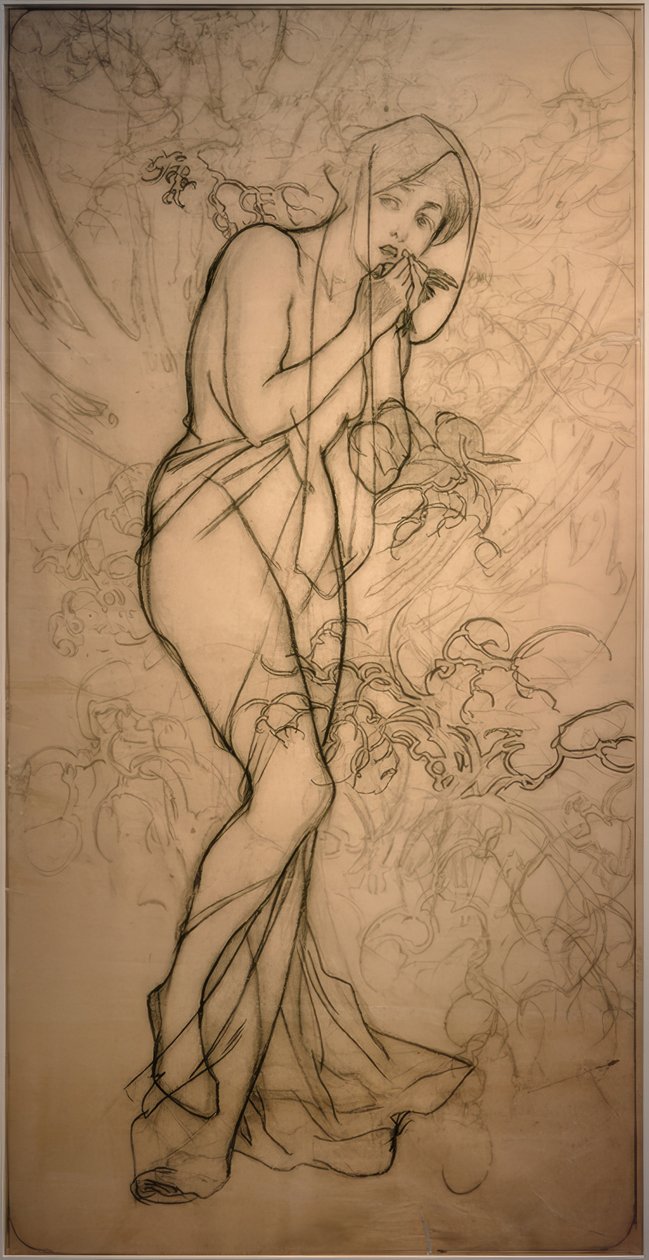 Zima autorstwa Alphonse Mucha