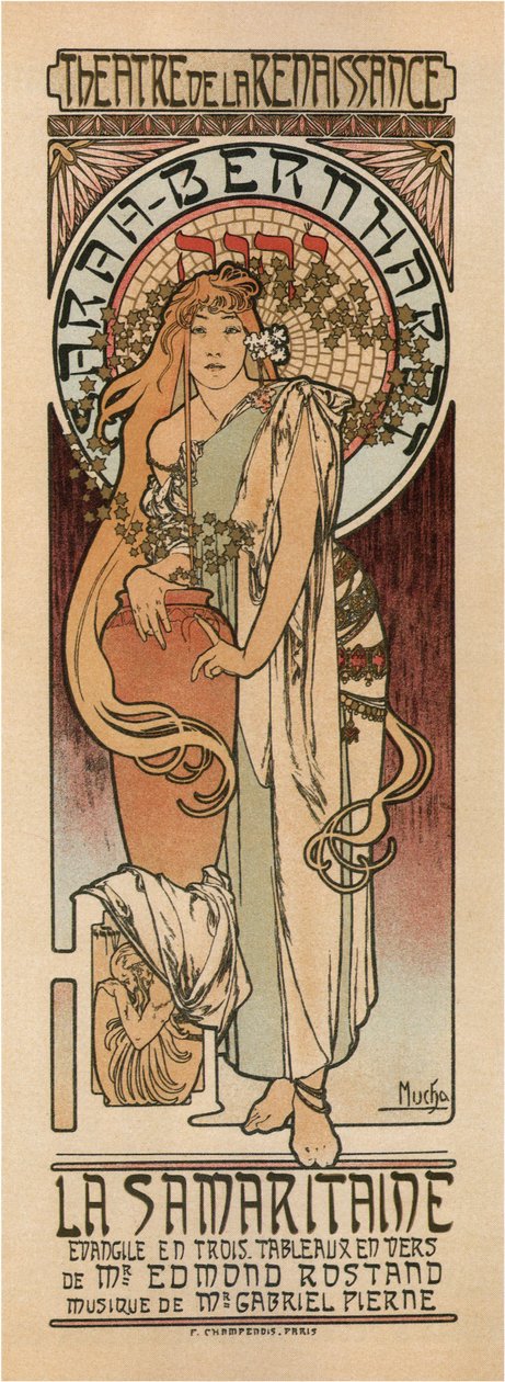 Plakat Kobieta z Samarii autorstwa Alphonse Mucha