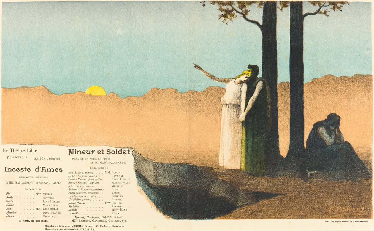 Kazirodztwo dusz; górnik i żołnierz autorstwa Alphonse Osbert
