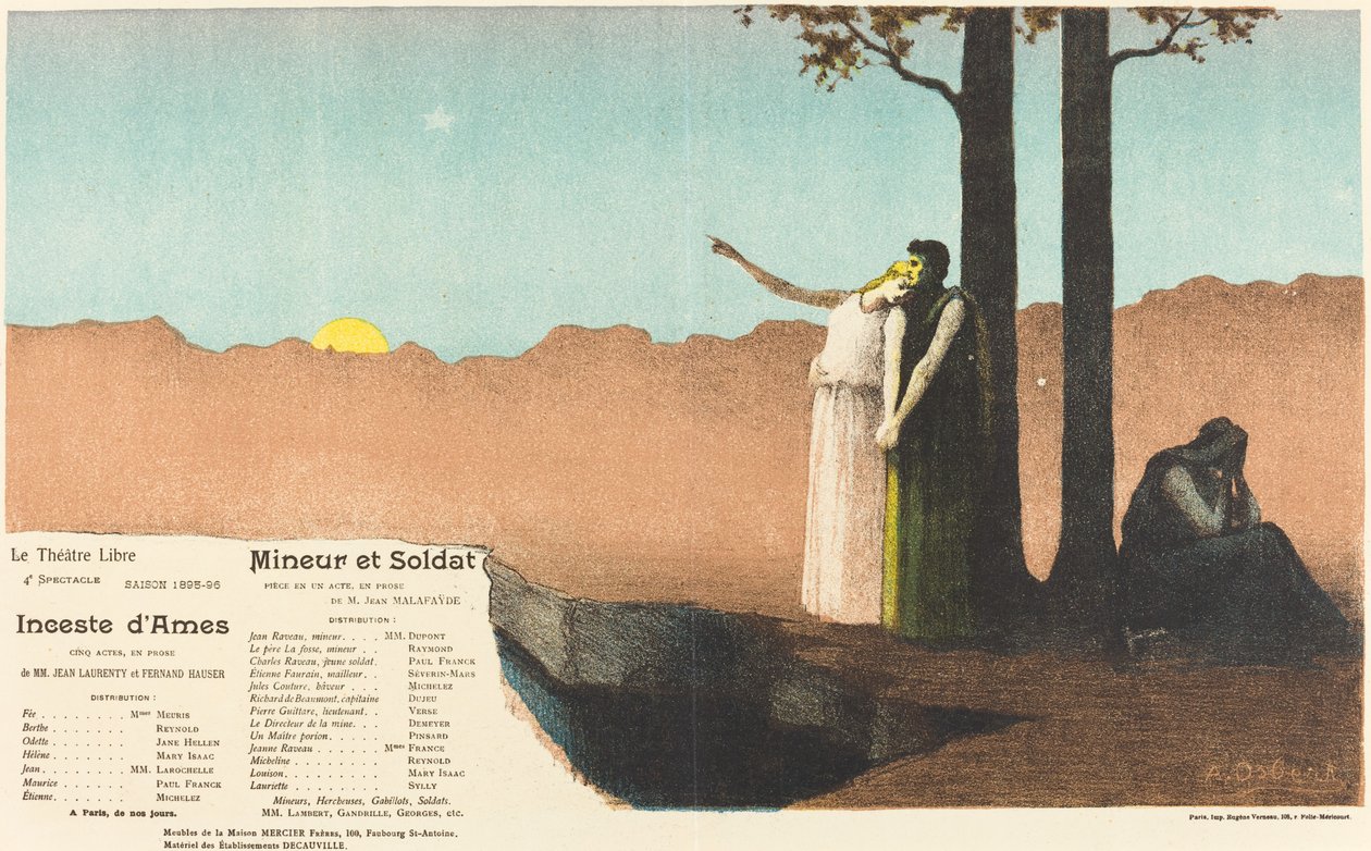 Kazirodztwo dusz; górnik i żołnierz autorstwa Alphonse Osbert
