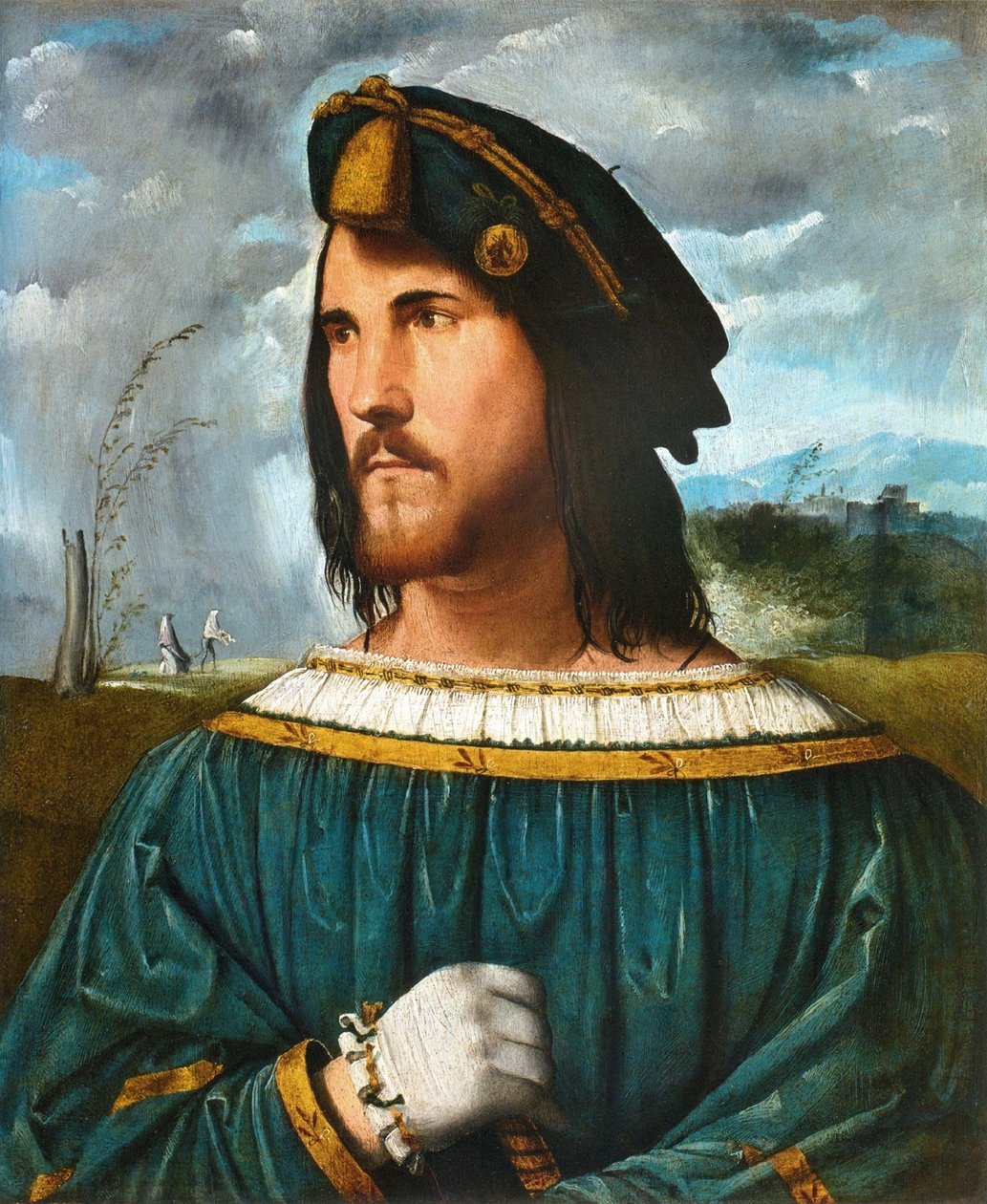Portret dżentelmena aka Cesare Borgia (1475-1507) autorstwa Altobello Melone