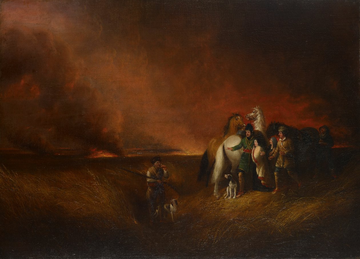 Preria w ogniu, 1827. autorstwa Alvan Fisher