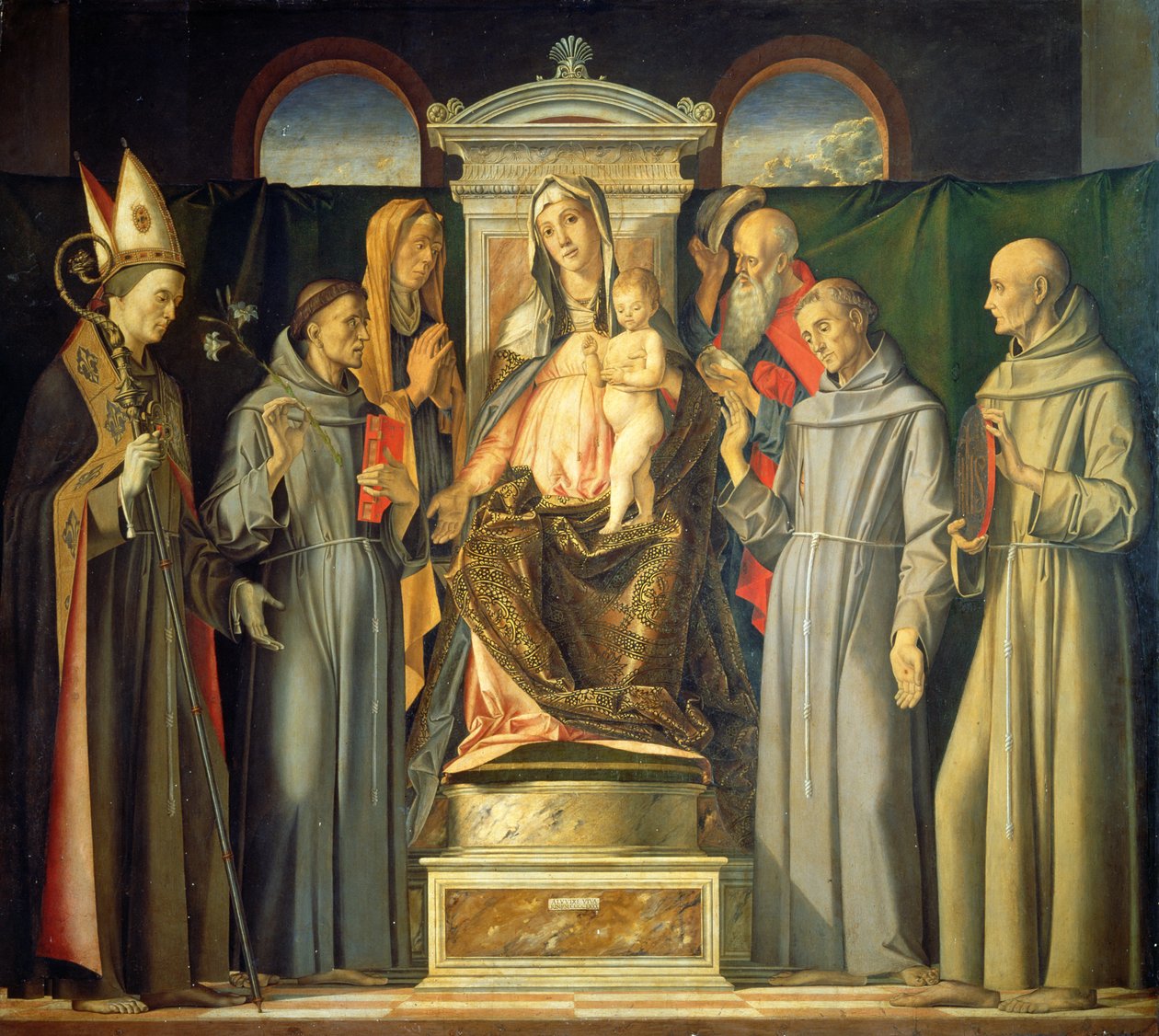 Madonna na tronie, 1480 autorstwa Alvise Vivarini