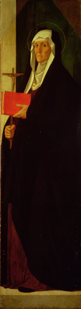 Św. Klara, ok. 1485-90 (tempera na płycie) autorstwa Alvise Vivarini