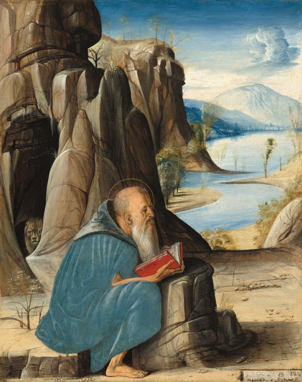Św Hieronima Czytanie, c. 1476. autorstwa Alvise Vivarini