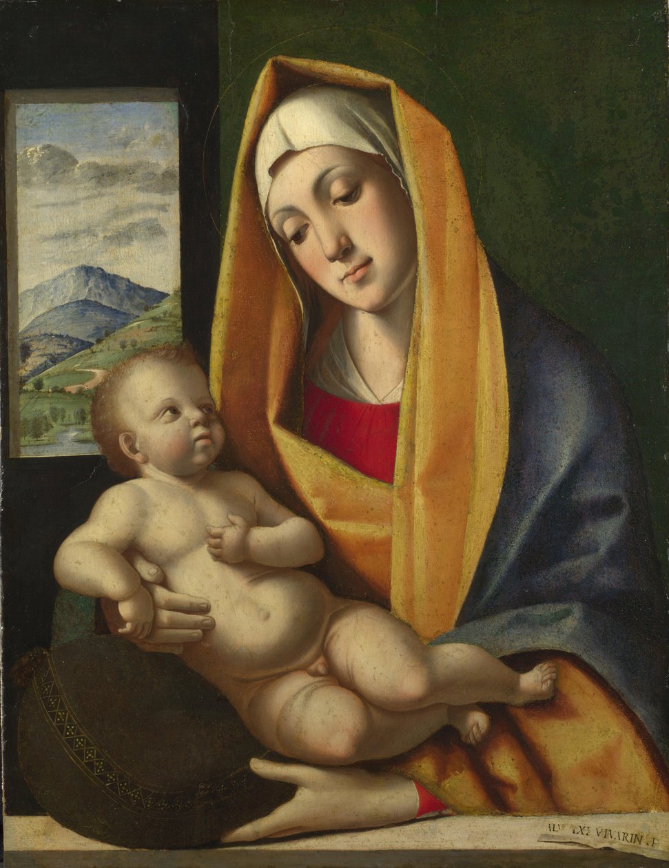 Dziewica z Dzieciątkiem, ok. 1483 autorstwa Alvise Vivarini