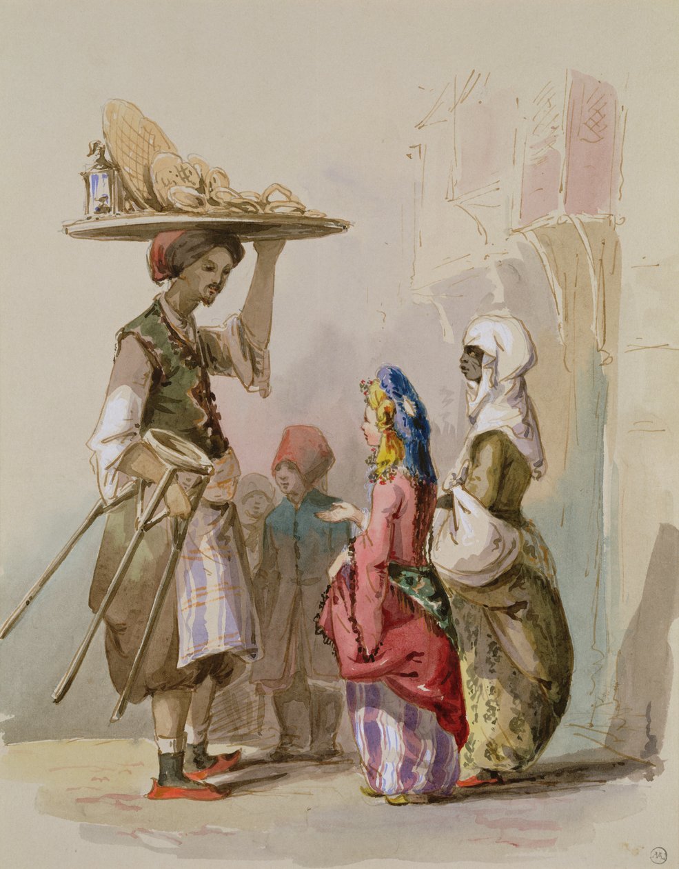 Sprzedawca garnków, ok.1855 autorstwa Amadeo Preziosi