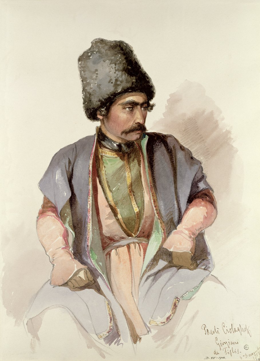 Paweł - Gruzin z Tyflisu, 1852 r. autorstwa Amadeo Preziosi