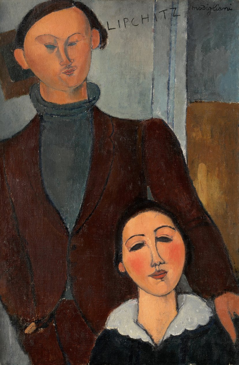 Jacques i Berthe Lipchitz, 1916. autorstwa Amedeo Modigliani