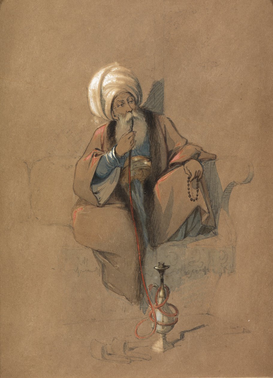 Palacz Huqqa autorstwa Amadeo Preziosi