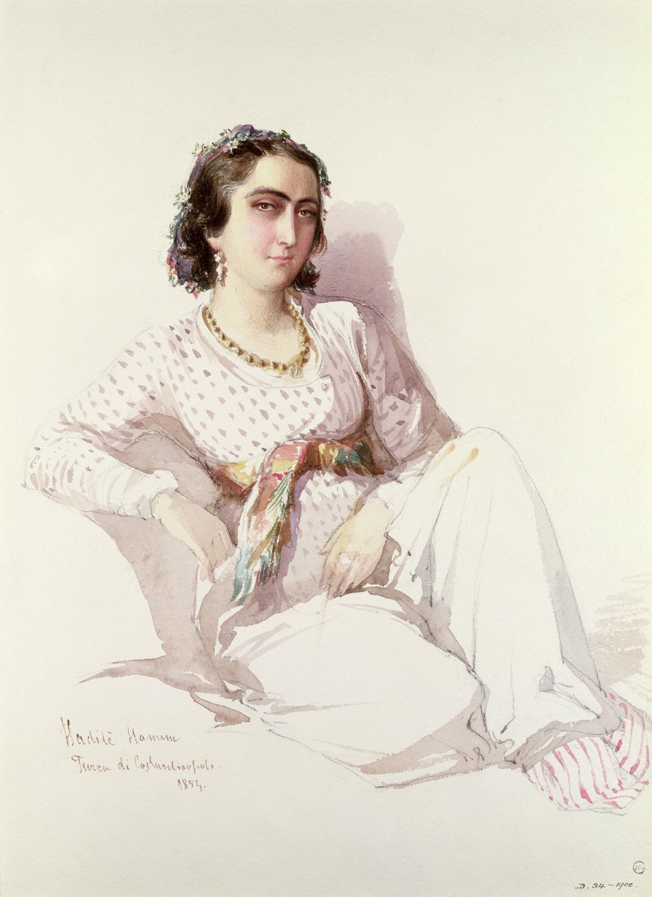 Hadice Hanim - dama ze Stambułu, 1852 autorstwa Amadeo Preziosi
