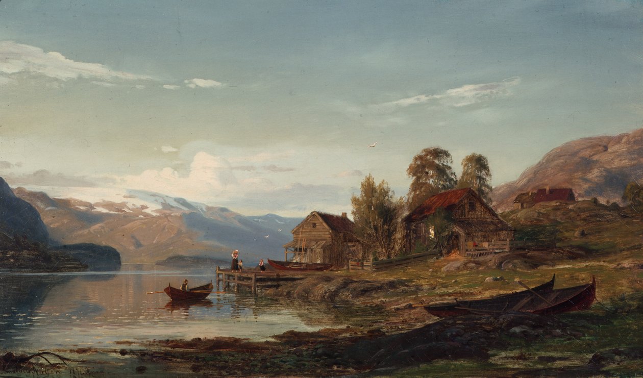 Nad fiordem autorstwa Amaldus Nielsen