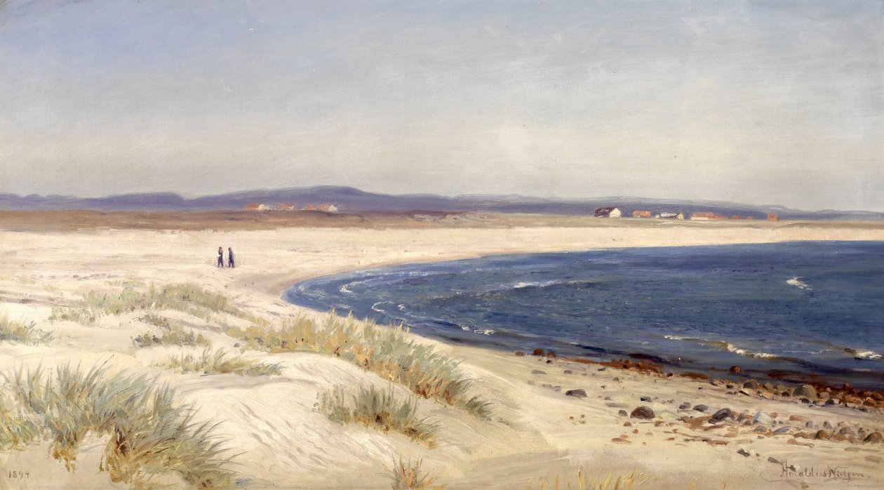 Norweski:  Mennesker på en strand Ludzie na plaży autorstwa Amaldus Nielsen