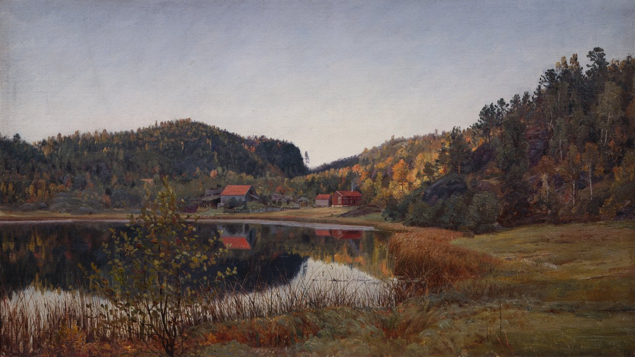 Trom Tjenndalen w pobliżu Risør autorstwa Amaldus Nielsen