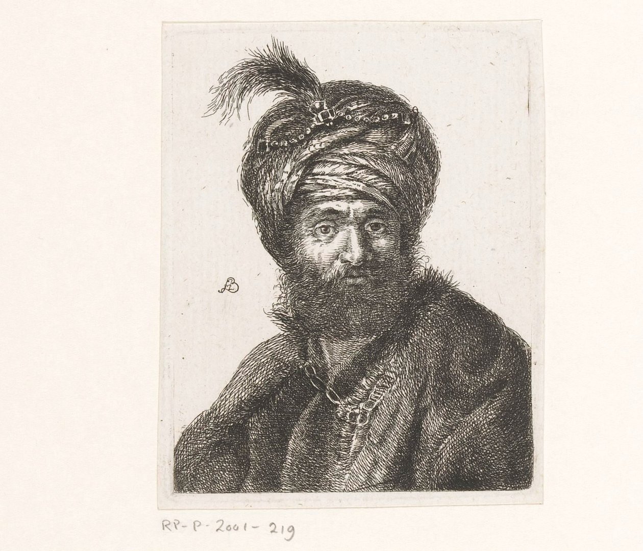 Popiersie mężczyzny w turbanie autorstwa Amalie Baader