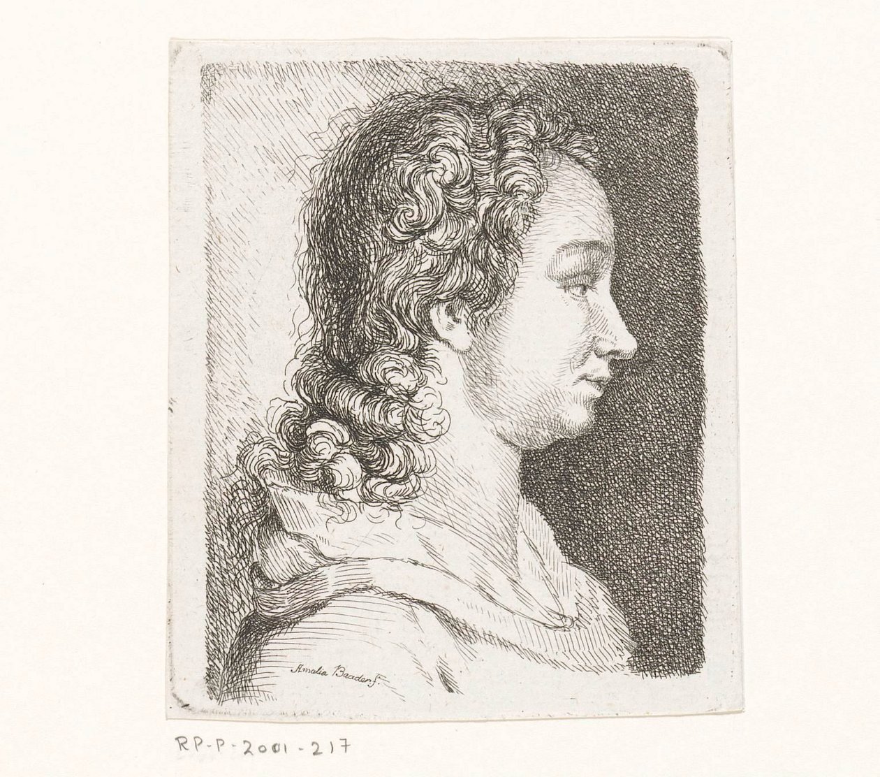 Portret żony artysty Georg Friedrich Schmidt autorstwa Amalie Baader