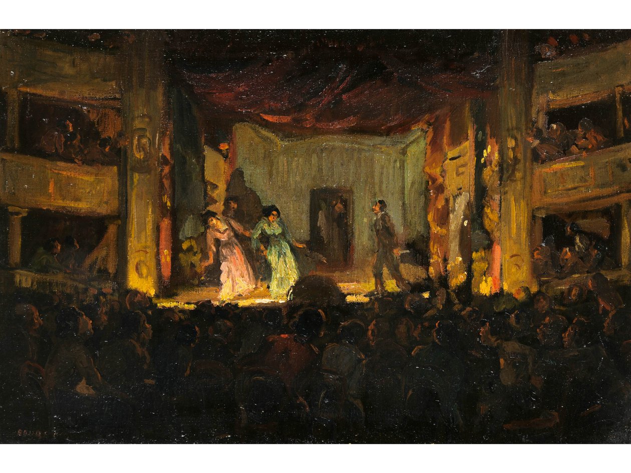 Amandus Faure Teatr popularny San Francesco w Neapolu autorstwa Amandus Faure