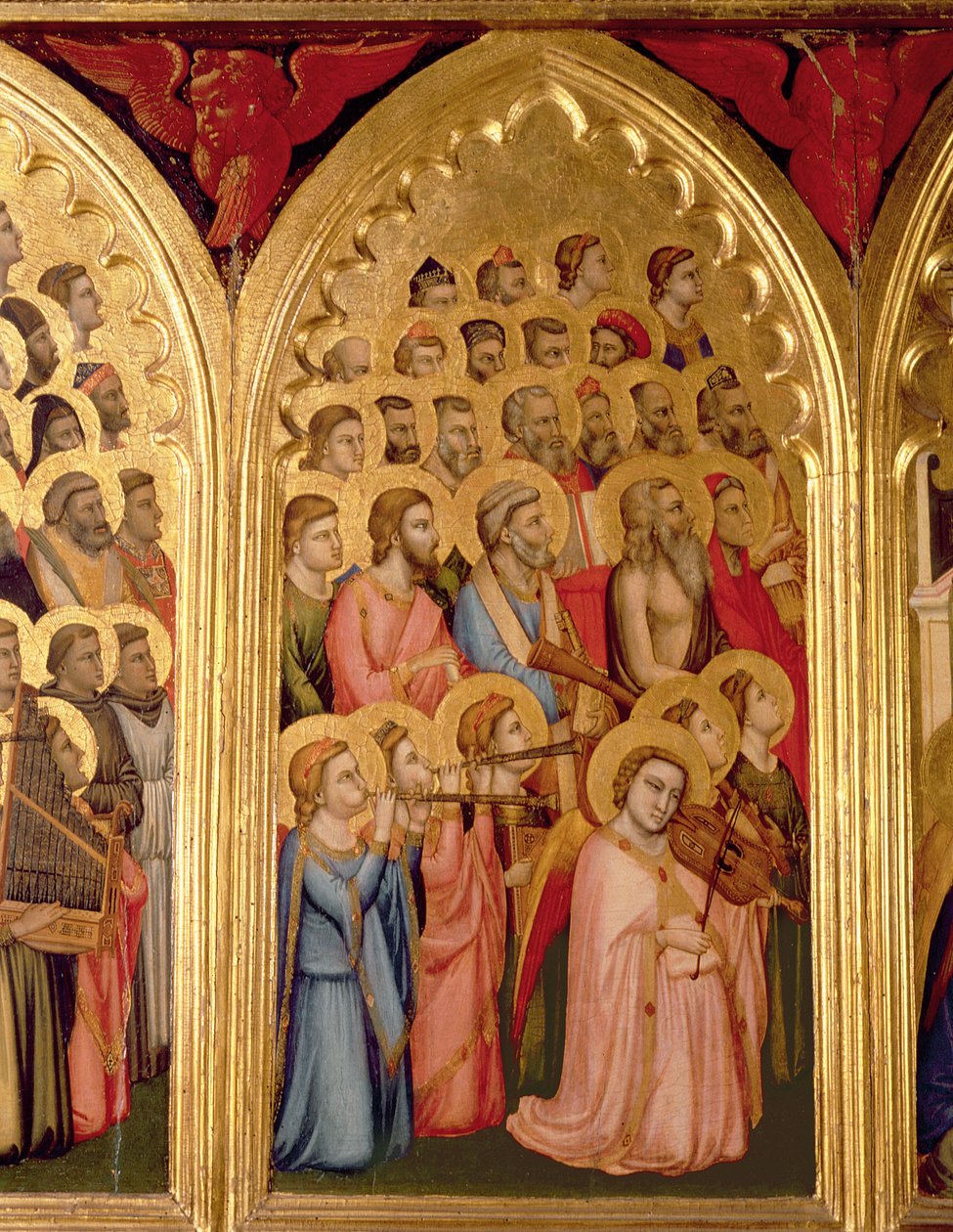 Anioły z Poliptyku Koronacji Dziewicy (skrajny lewy panel) (patrz także 66540-66551) autorstwa Ambrogio Bondone Giotto
