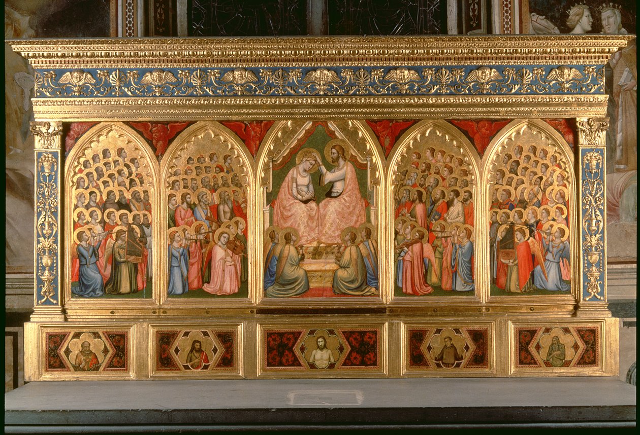 Koronacja Poliptyku Dziewicy (panel) (patrz także 66541-66551) autorstwa Ambrogio Bondone Giotto