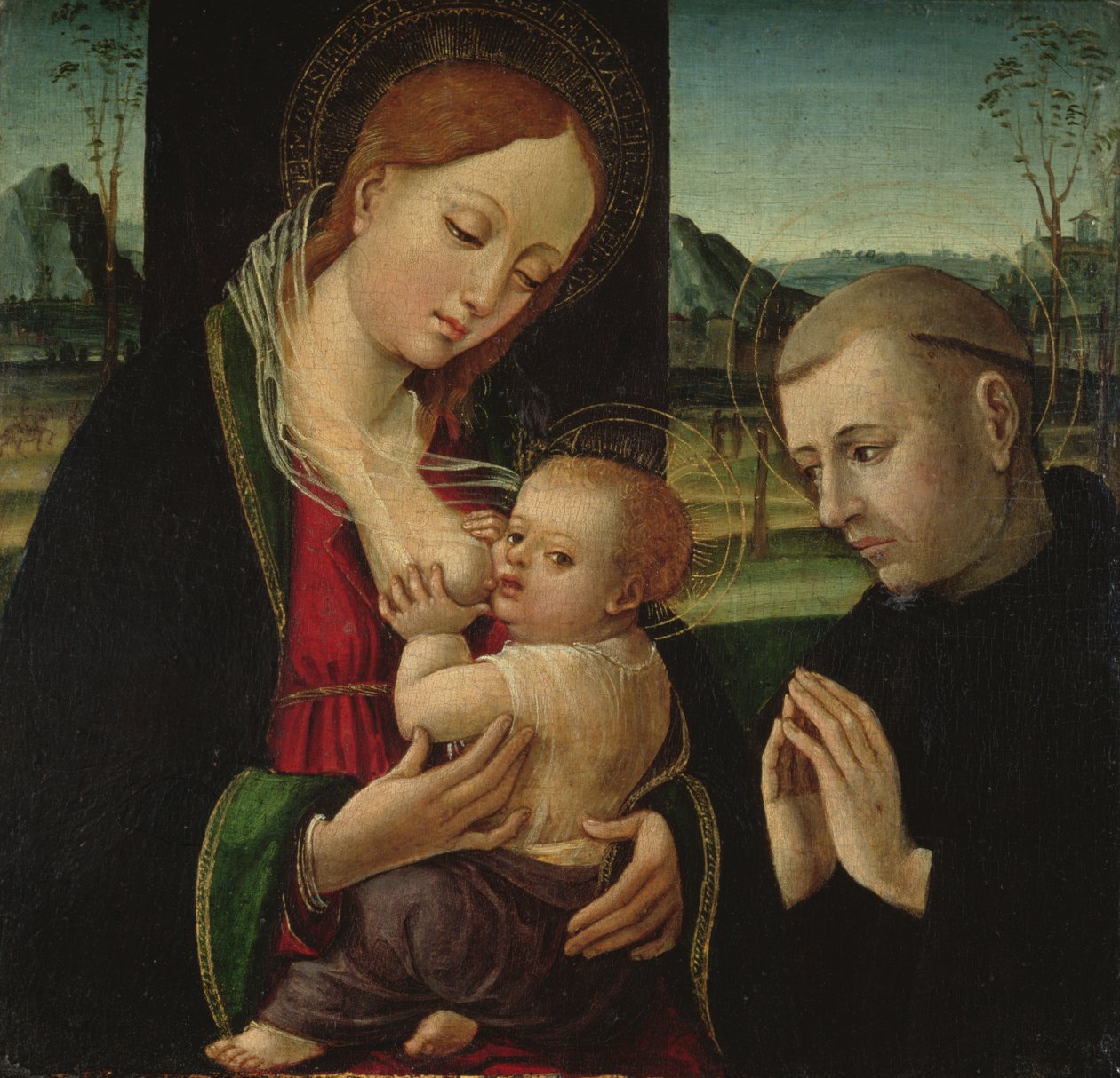 Madonna karmiąca Dzieciątko Jezus, ok. 1500-30 autorstwa Ambrogio Bergognone
