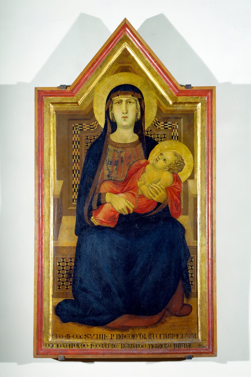 Madonna z Dzieciątkiem (tempera na panelu) autorstwa Ambrogio Lorenzetti