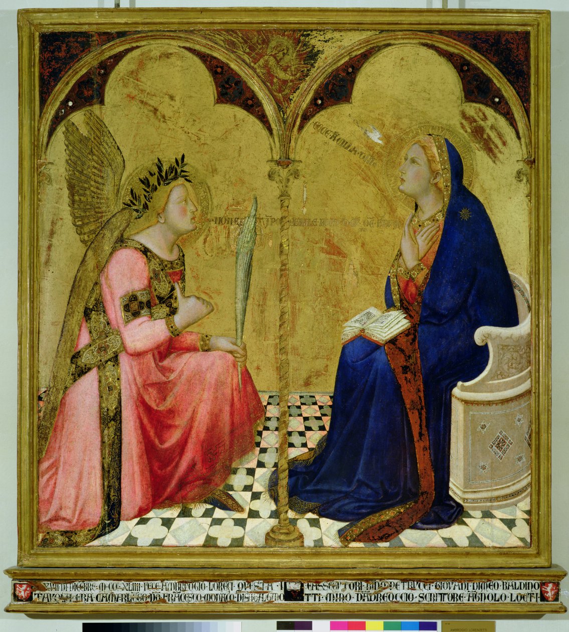 Zwiastowanie, 1344 (tempera na desce) autorstwa Ambrogio Lorenzetti