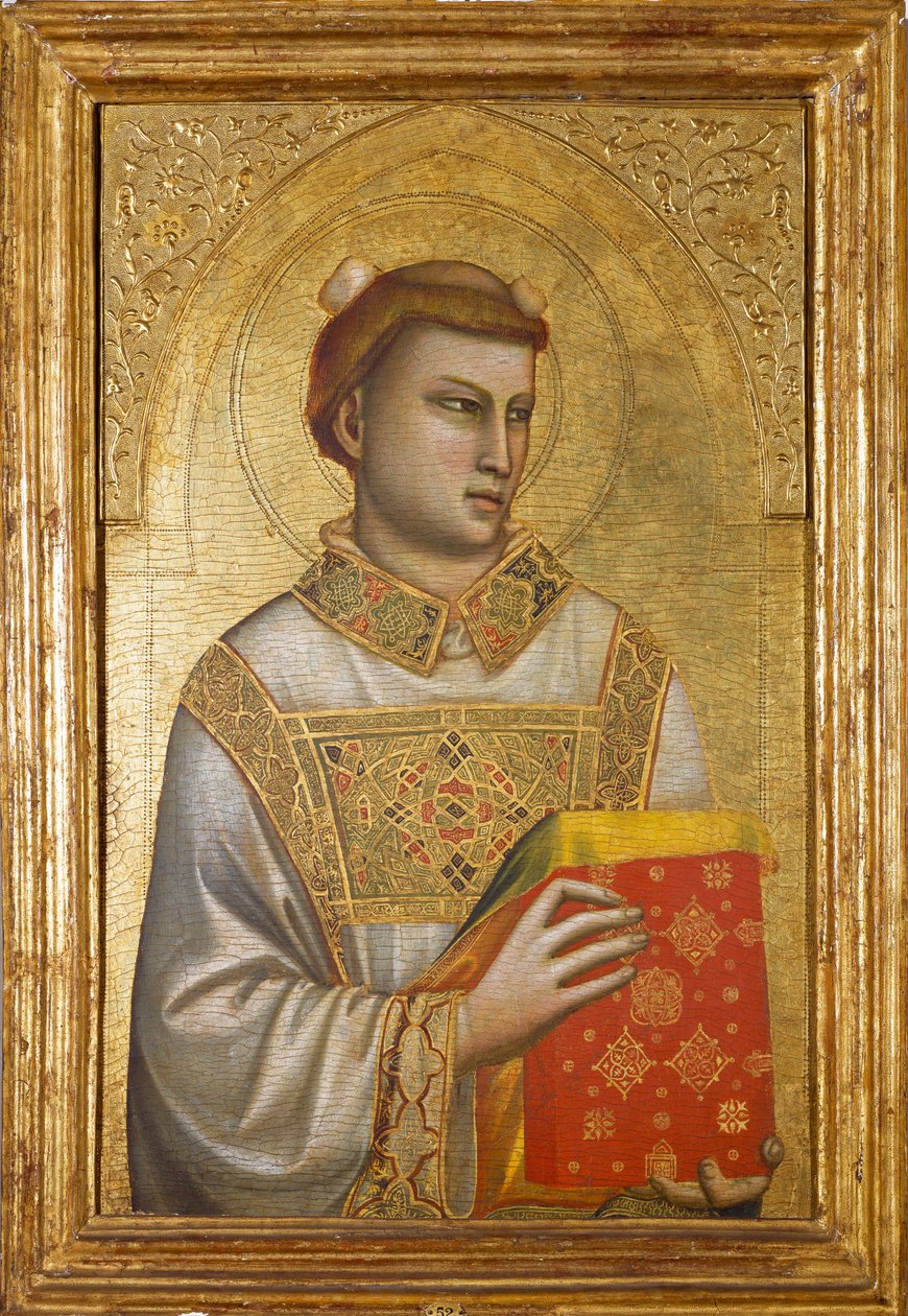 Reprezentacja św. Szczepana (malarstwo na drewnie, ok.1320-1325) autorstwa Ambrogio Bondone (workshop) Giotto