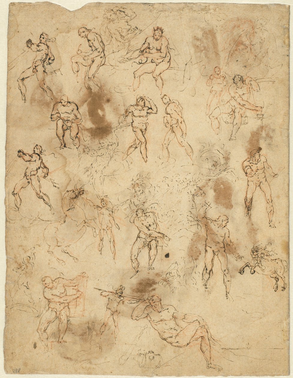 Studia postaci (verso) autorstwa Ambrogio Figino