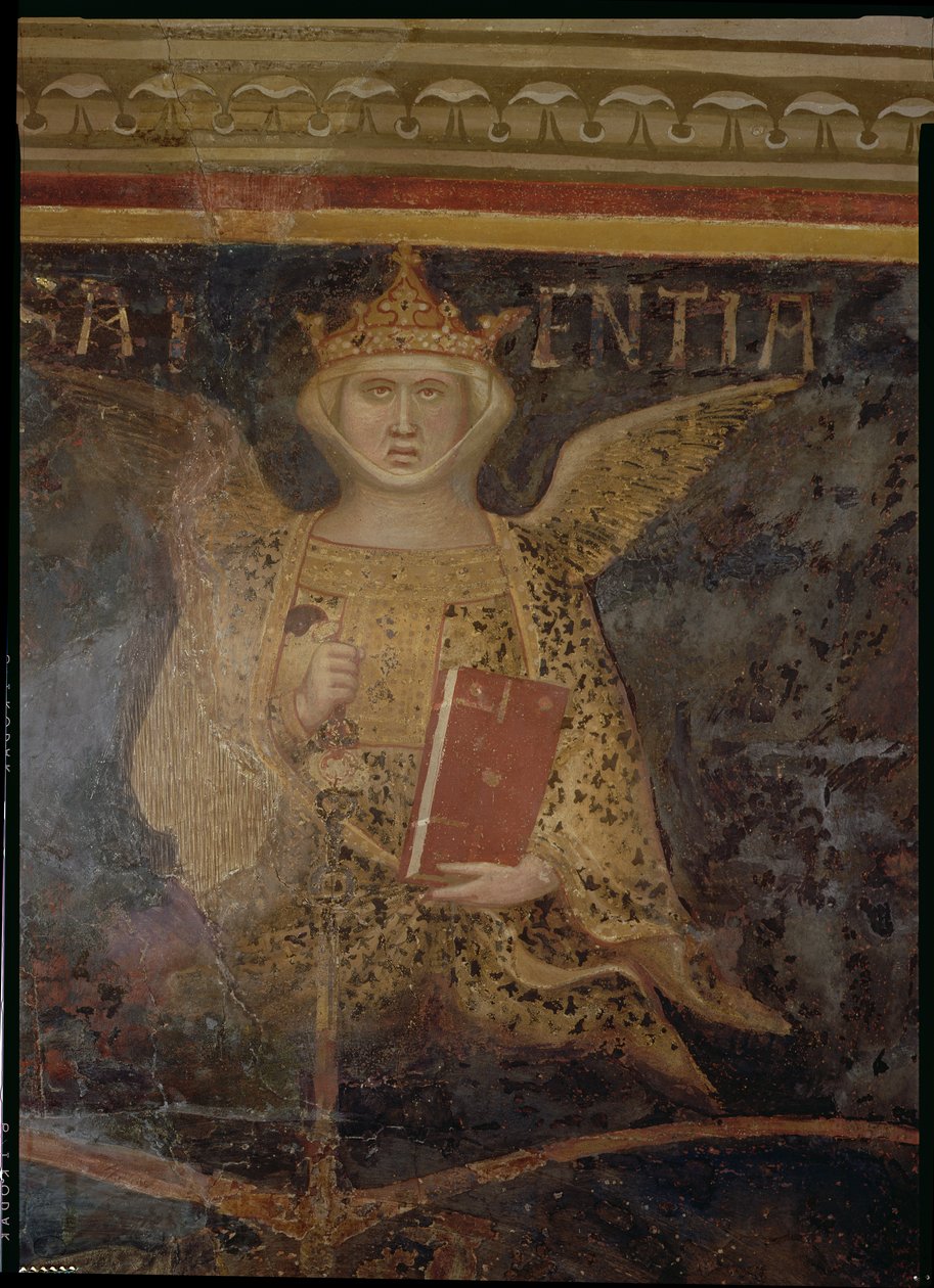 Alegoria dobrego rządu, szczegół mądrości, 1338-40 autorstwa Ambrogio Lorenzetti