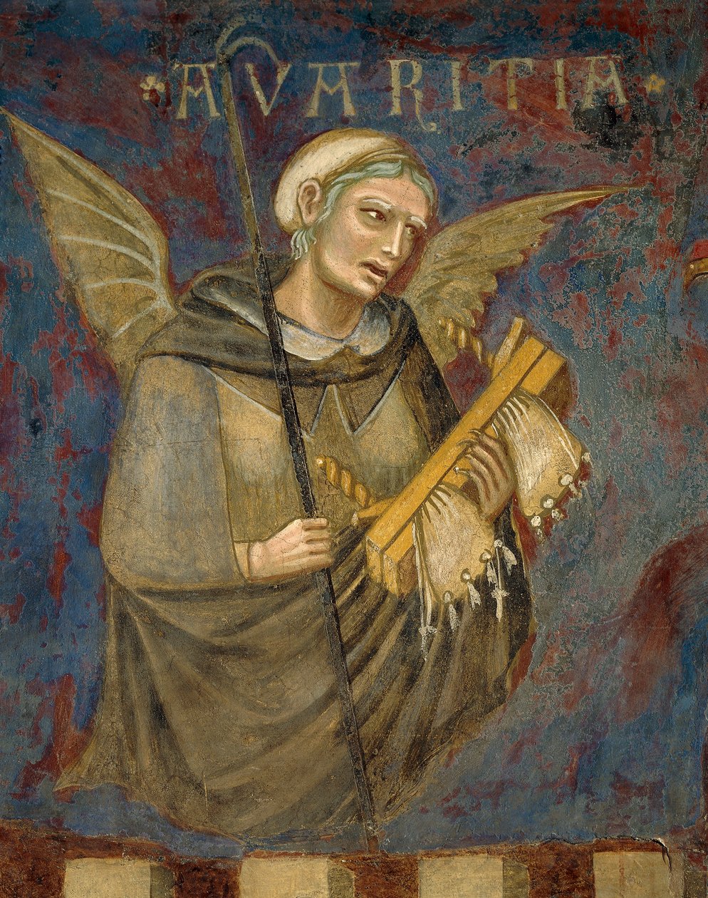 Alegoria złego rządu, fragment z Alegorii dobrego i złego rządu i ich wpływ na miasto i wieś autorstwa Ambrogio Lorenzetti