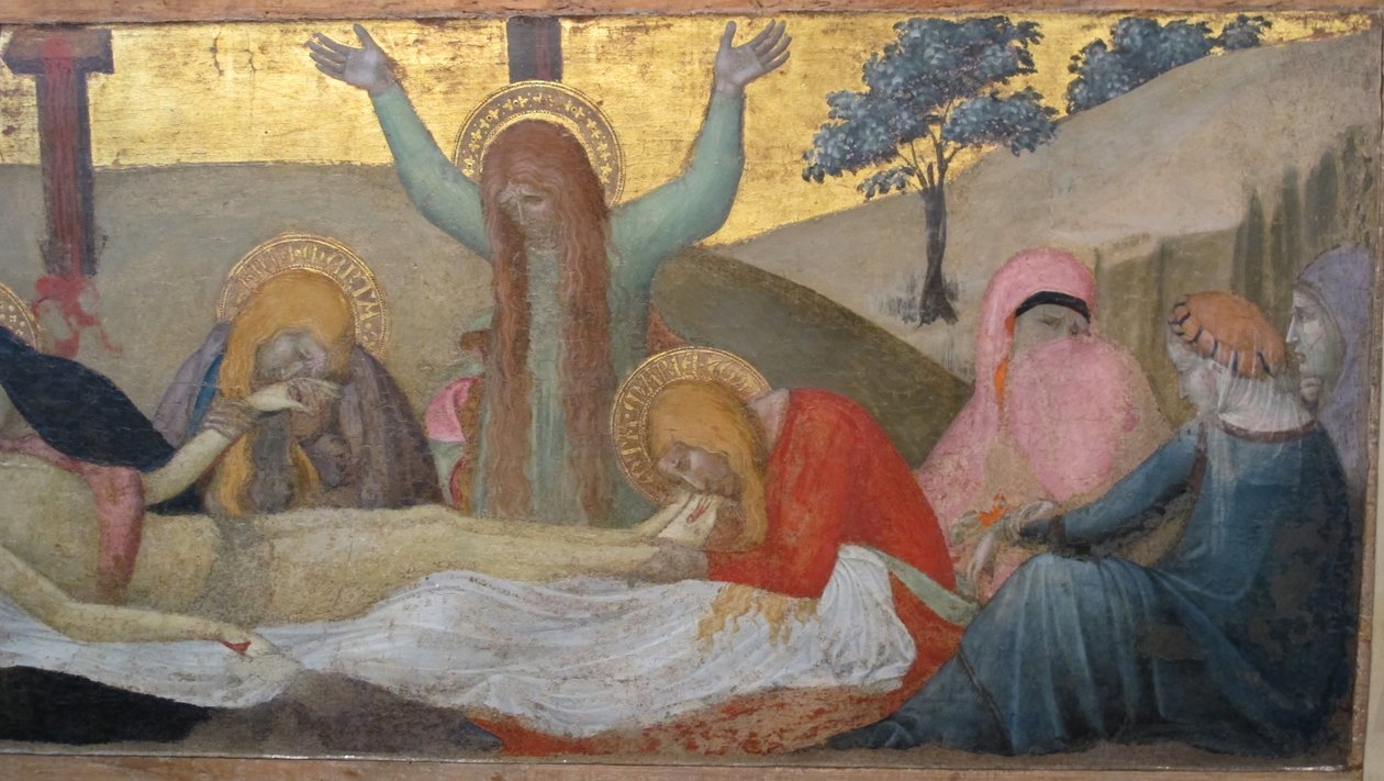 Ambrogio Lorenzetti, madonna z dzieciątkiem i świętymi m. maddaleną i marta, żałoba, 03 autorstwa Ambrogio Lorenzetti