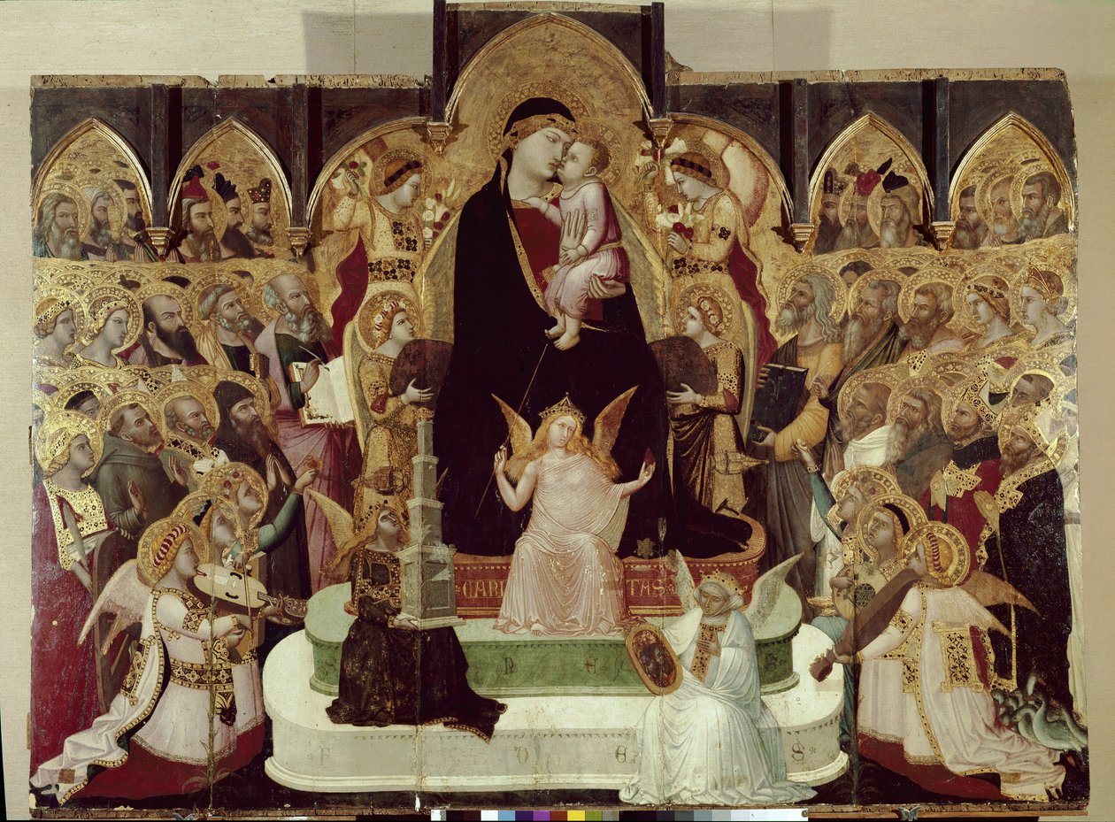 Maesta di Massa Marittima (Dziewica w majestacie) (tempera i złoto na desce, ok. 1335) autorstwa Ambrogio Lorenzetti