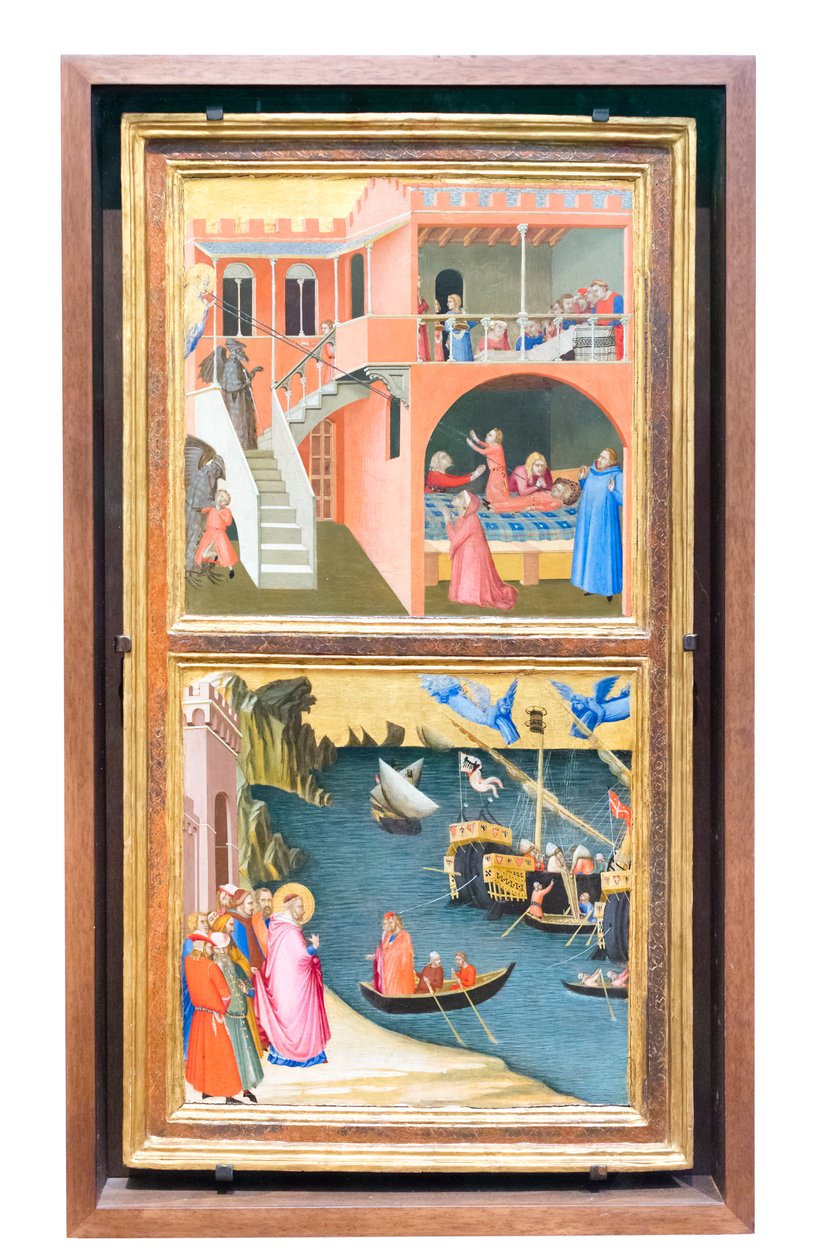 Historie z życia Świętego Mikołaja autorstwa Ambrogio Lorenzetti