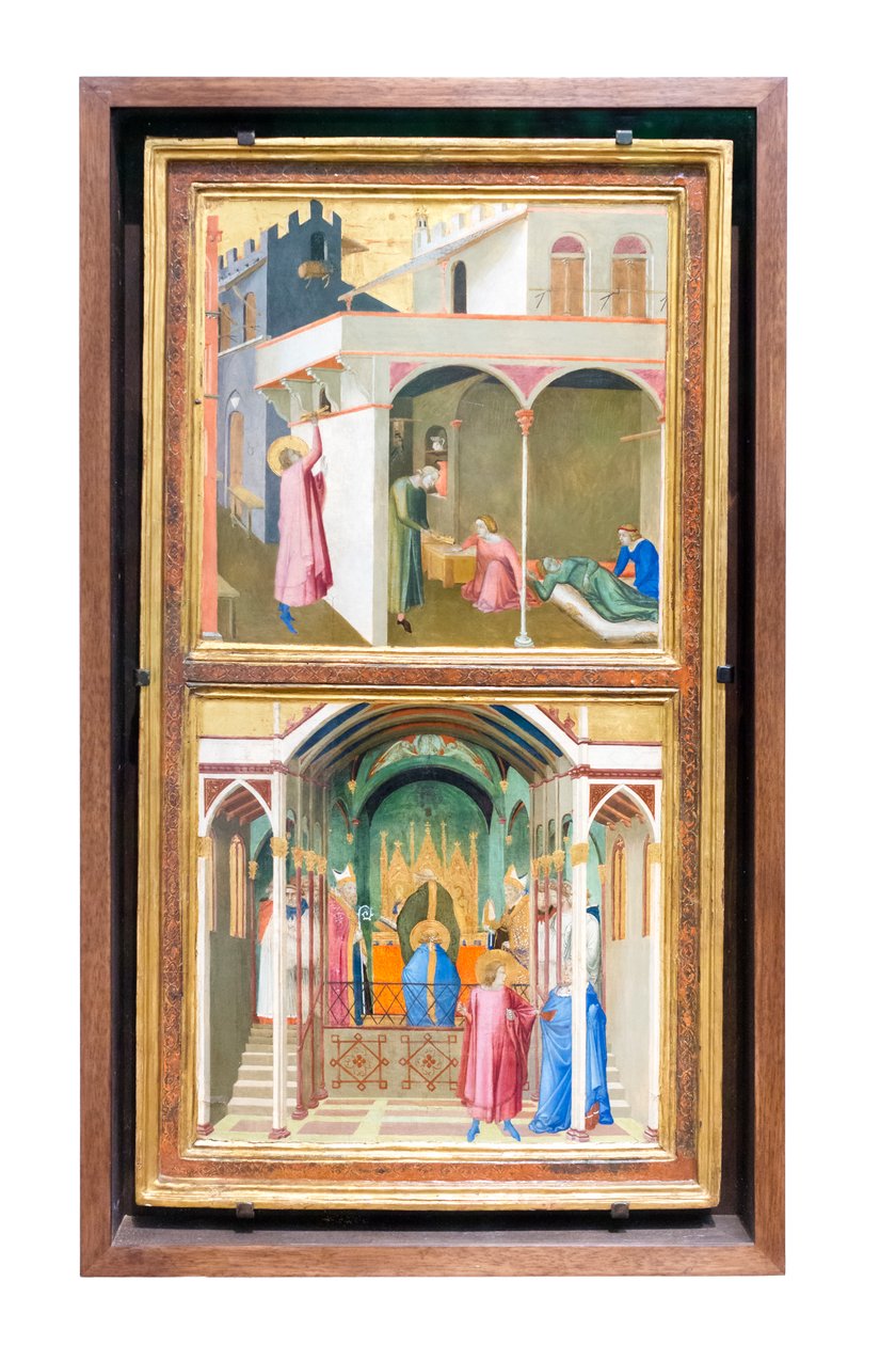 Historie z życia Świętego Mikołaja autorstwa Ambrogio Lorenzetti