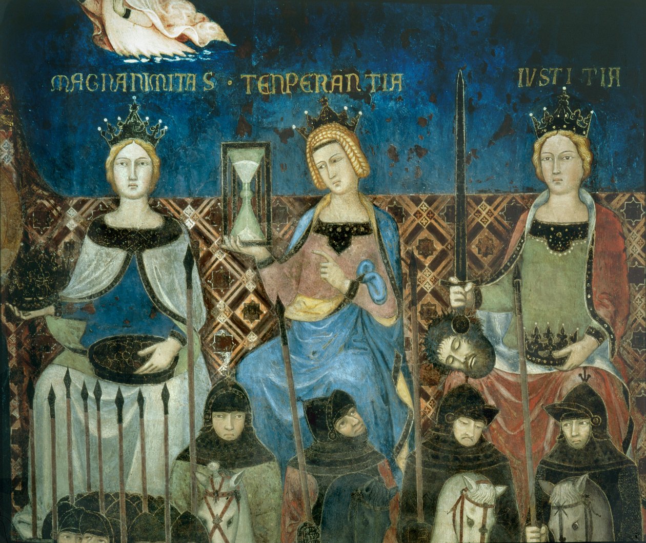 Alegoria dobrego rządu ... (malowidło ścienne) autorstwa Ambrogio Lorenzetti