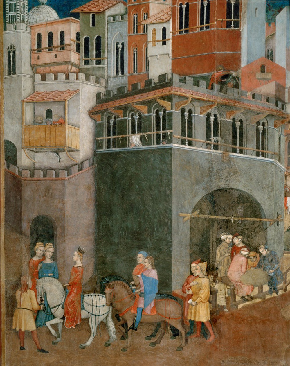 Błogosławieństwa dobrego rządu (fresk) autorstwa Ambrogio Lorenzetti