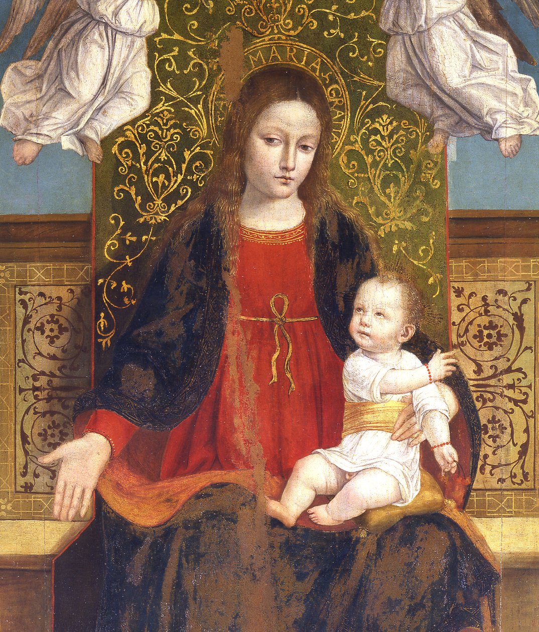 Madonna z Dzieciątkiem, detal autorstwa Ambrogio da Fossano
