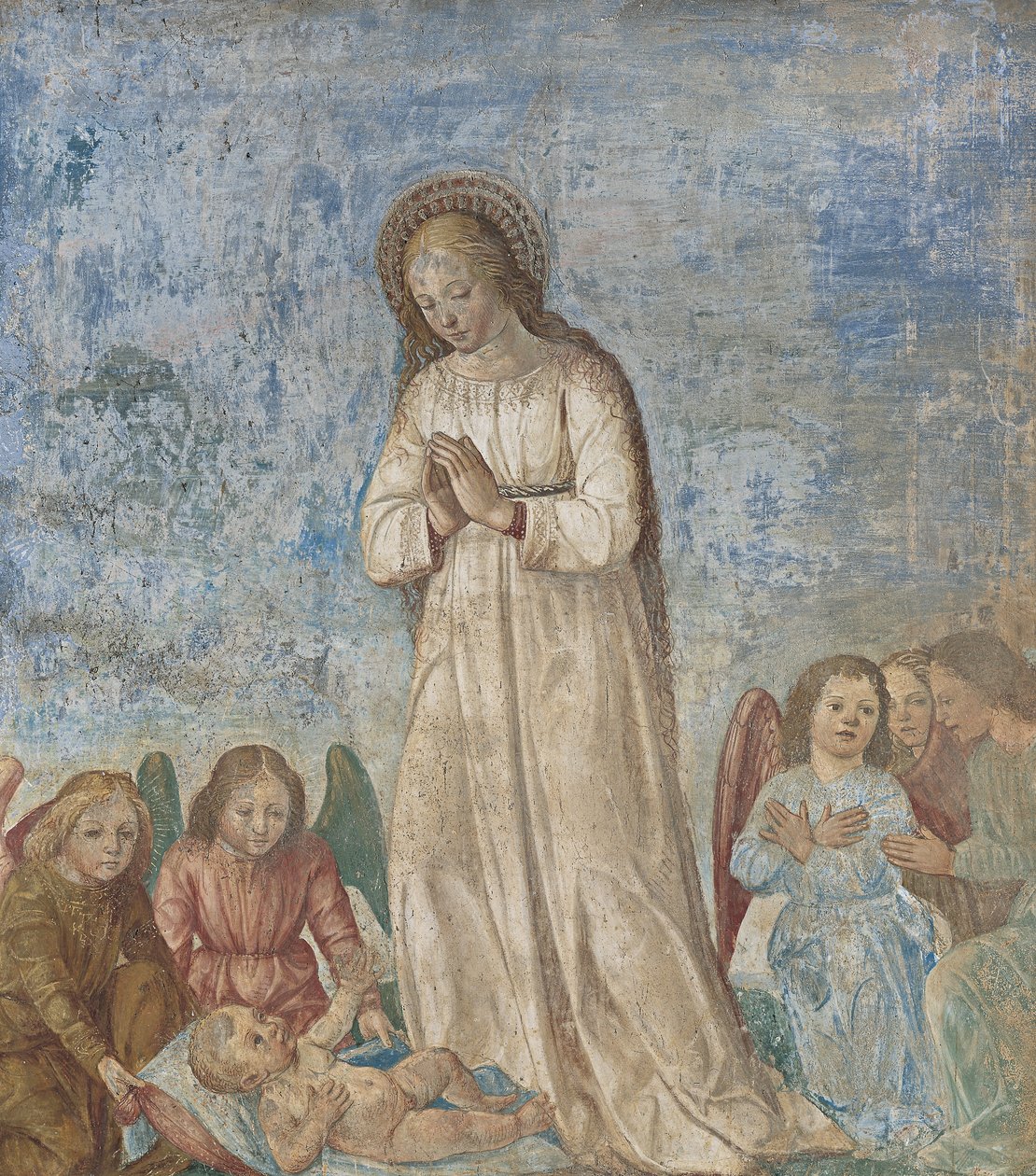 Adoracja Dziewicy i Aniołów, 1500-22 autorstwa Ambrogio da Fossano