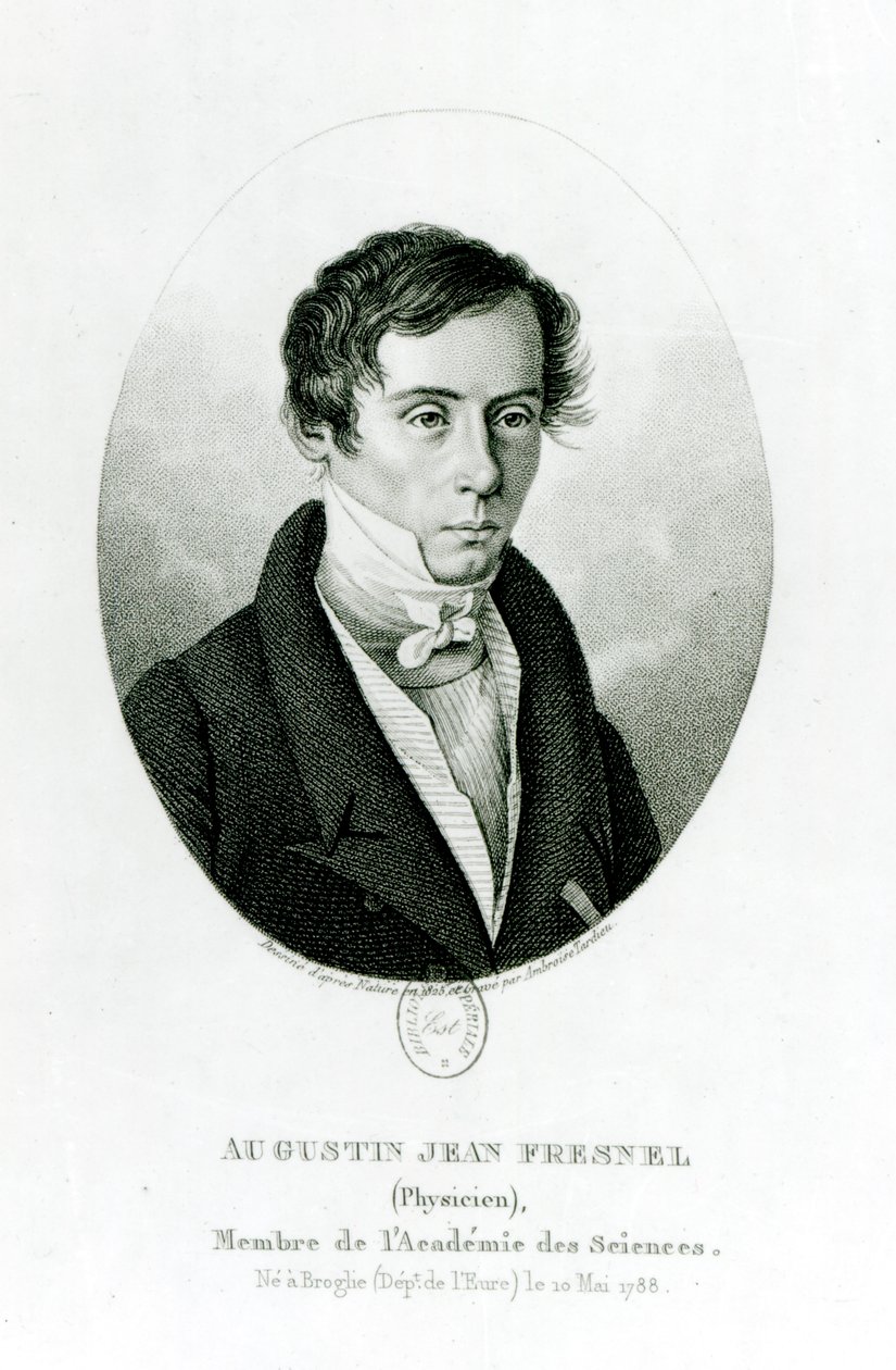 Augustyn Jean Fresnel (1788-1827) 1825 autorstwa Ambroise Tardieu