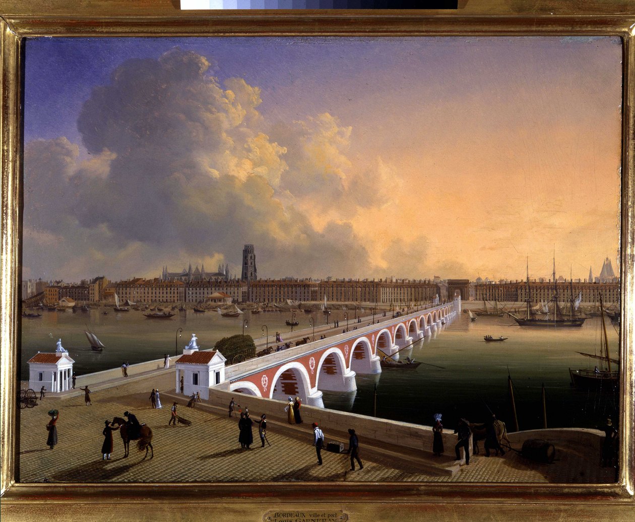 Port i miasto Bordeaux, Louis Garneray, sd. ok. 1820, Olej na płótnie, H. 0,330; L. 0,460. CCIP Dz. autorstwa Ambroise Louis Garneray
