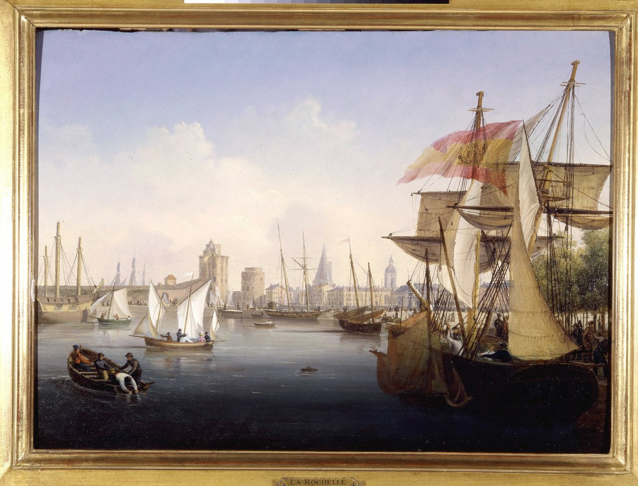 Le port de La Rochelle autorstwa Louisa Garneraya, sd. ok. 1820, Olej na płótnie, H. 0,330; L. 0,460. CCIP Dz. autorstwa Ambroise Louis Garneray